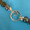 Labradorit Kette Atlantic grey 2 mit weißen und grauen Perlen, Silber Verschluss